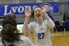 Volleyball vs Emerson  Wheaton College Women's Volleyball vs Emerson College. - Photo by Keith Nordstrom : Wheaton, Volleyball, VB2019